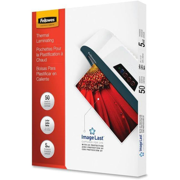 Fellowes Thermal Laminating Pouches - ImageLast™, Jam Free, Letter, 5 mil, 50 pack - American Tech Depot