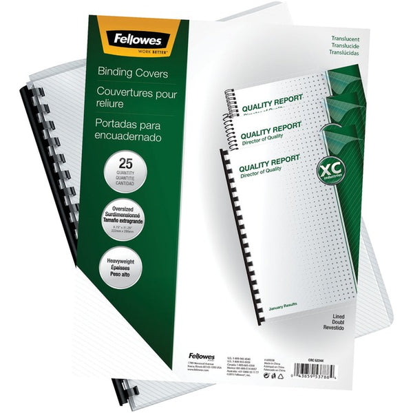 Fellowes Futura™ Presentation Covers - Oversize, Lined, 25 pack