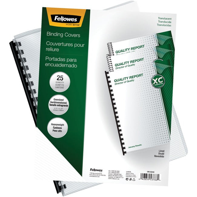Fellowes Futura™ Presentation Covers - Oversize, Lined, 25 pack