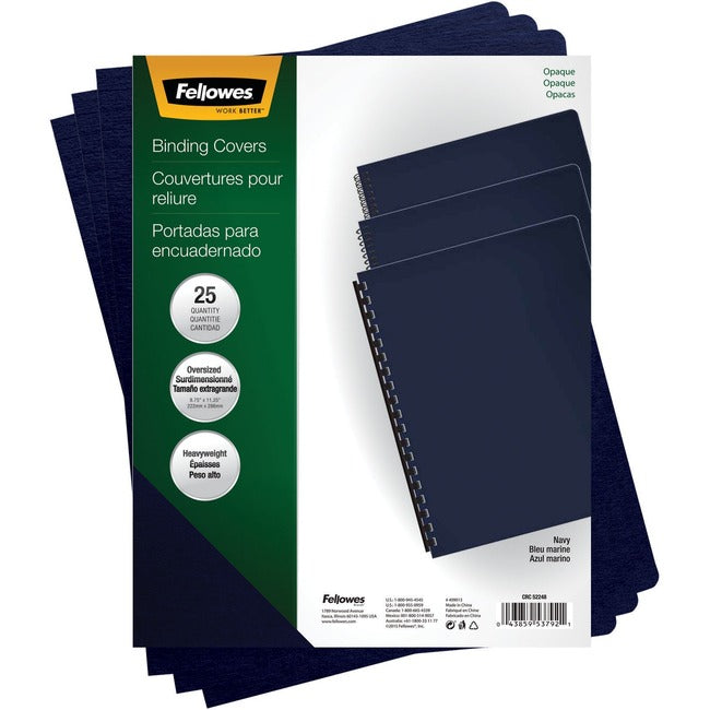 Fellowes Futura™ Presentation Covers - Oversize, Navy, 25 pack