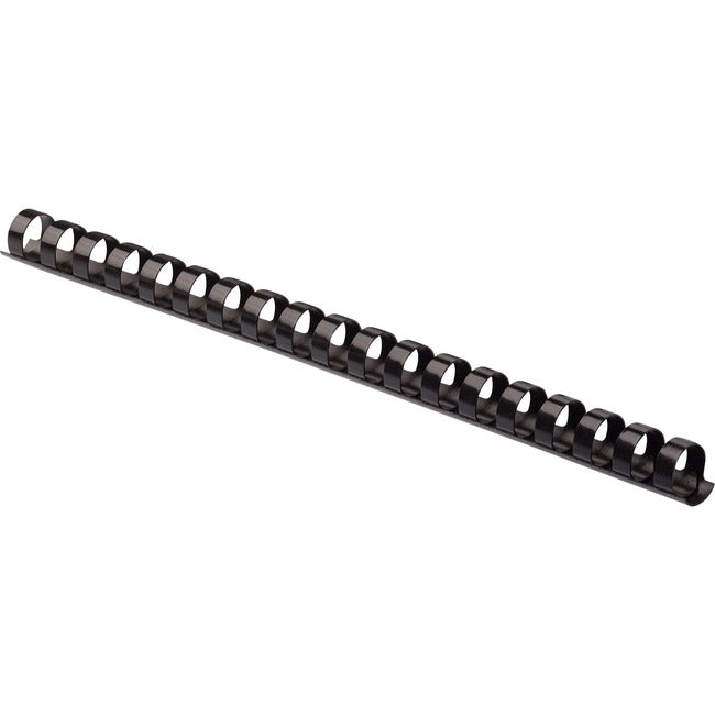 Fellowes Plastic Combs - Round Back, 3-8" , 55 sheets, Black, 25 pack