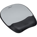 Fellowes Memory foam Mouse Pad-Wrist Rest- Silver Streak