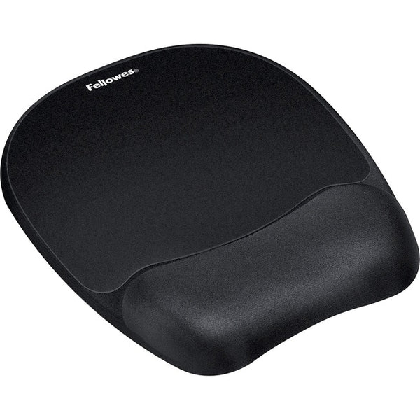 Fellowes Memory Foam Mouse Pad-Wrist Rest- Black