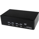 StarTech.com 4 Port Dual DVI USB KVM Switch w- Audio & USB Hub