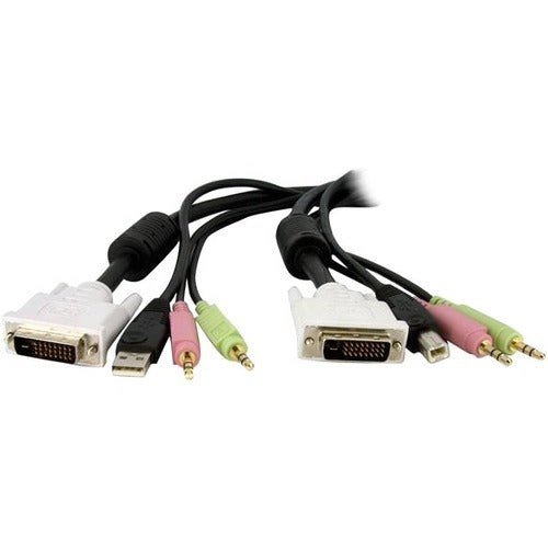 StarTech.com 6 ft 4-in-1 USB DVI KVM Switch Cable with Audio - American Tech Depot