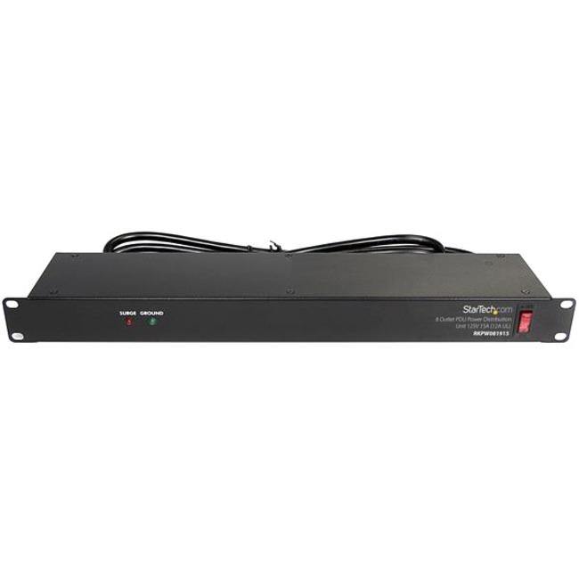 StarTech.com Rackmount PDU with 8 Outlets with Surge Protection - 19in Power Distribution Unit - 1U - American Tech Depot