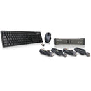 IOGEAR 2 Port DVI KVMP with cables and wireless keyboard - mouse combo