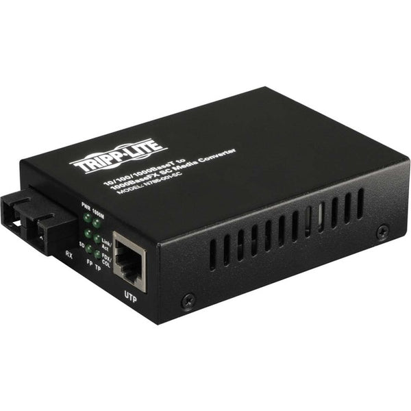 Tripp Lite Fiber Optic 10-100-1000 to 1000BaseLX SC Gigabit Multimode Media Converter 2km 1310nm - American Tech Depot