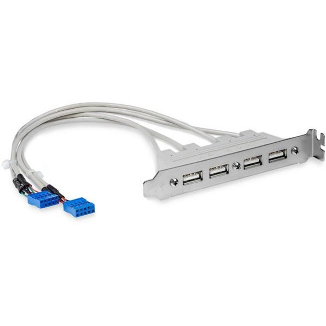 StarTech.com 4 Port USB A Female Slot Plate Adapter - USB panel - 4 pin USB Type A (F) - American Tech Depot
