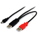 StarTech.com 3ft USB Y Cable for External Hard Drive - American Tech Depot