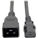 Tripp Lite 2ft Power Cord Y Splitter Cable C20 to 2xC13 Heavy Duty 15A 14AWG 2' - American Tech Depot