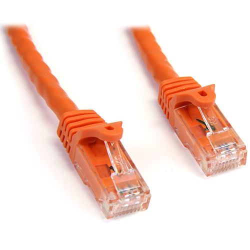 StarTech.com 15ft CAT6 Ethernet Cable - Orange Snagless Gigabit CAT 6 Wire - 100W PoE RJ45 UTP 650MHz Category 6 Network Patch Cord UL-TIA - American Tech Depot