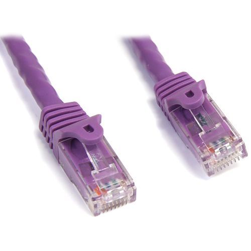 StarTech.com 15ft CAT6 Ethernet Cable - Purple Snagless Gigabit CAT 6 Wire - 100W PoE RJ45 UTP 650MHz Category 6 Network Patch Cord UL-TIA - American Tech Depot