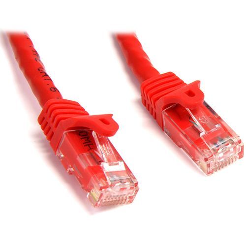 StarTech.com 25ft CAT6 Ethernet Cable - Red Snagless Gigabit CAT 6 Wire - 100W PoE RJ45 UTP 650MHz Category 6 Network Patch Cord UL-TIA - American Tech Depot
