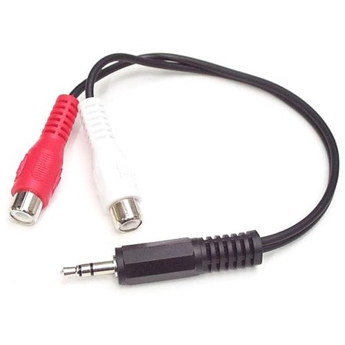 StarTech.com 6in Stereo Audio Cable - 3.5mm Male to 2x RCA Female - American Tech Depot