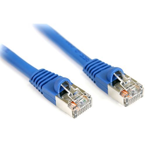 StarTech.com 3 ft Cat5e Blue Snagless Shielded RJ45 F-UTP Cat 5e Patch Cable - 3ft Patch Cord - American Tech Depot
