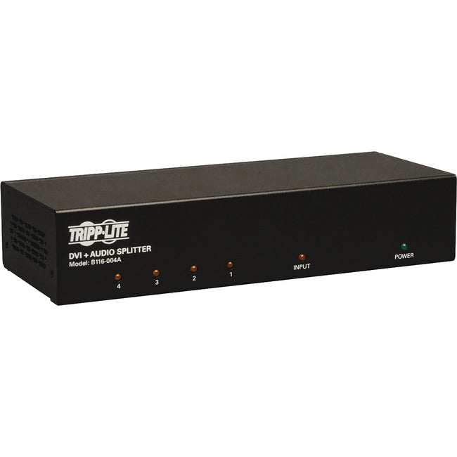 Tripp Lite 4-Port DVI Single Link Video - Audio Splitter - Booster DVIF-2xF