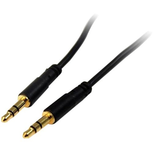 StarTech.com 1 ft Slim 3.5mm Stereo Audio Cable - M-M - American Tech Depot
