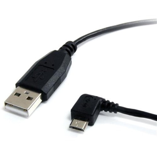 StarTech.com 1 ft Micro USB Cable - A to Left Angle Micro B - American Tech Depot