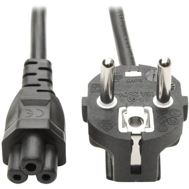 Tripp Lite 6ft 2-Prong Computer Power Cord European Cable C5 to SCHUKO CEE 7-7 Plug 2.5A 6' - American Tech Depot