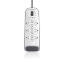Belkin 12-outlet Surge Protector with 8 ft Power Cord with Cable-Satellite Protection