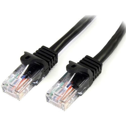 StarTech.com 10 ft Black Cat5e Snagless UTP Patch Cable - American Tech Depot