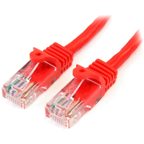 StarTech.com 2 ft Red Snagless Cat5e UTP Patch Cable - American Tech Depot