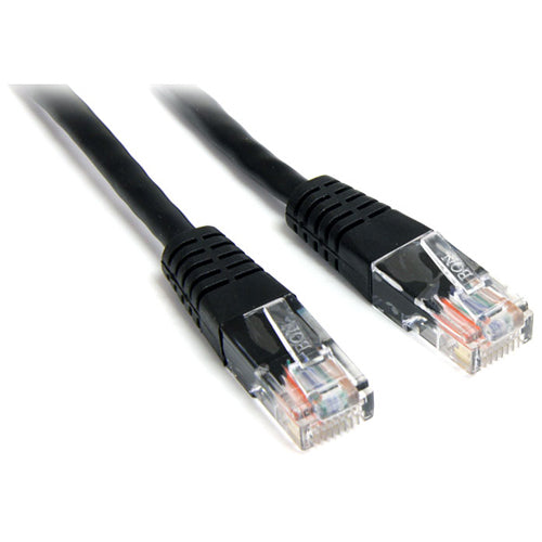 StarTech.com 1 ft Black Molded Cat5e UTP Patch Cable - American Tech Depot