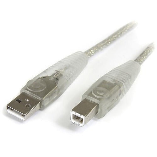 StarTech.com - Transparent USB 2.0 cable - 4 pin USB Type A (M) - 4 pin USB Type B (M) - ( USB - Hi-Speed USB ) - 15 ft - American Tech Depot