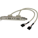 StarTech.com 2 Port USB A Female Slot Plate Adapter - American Tech Depot