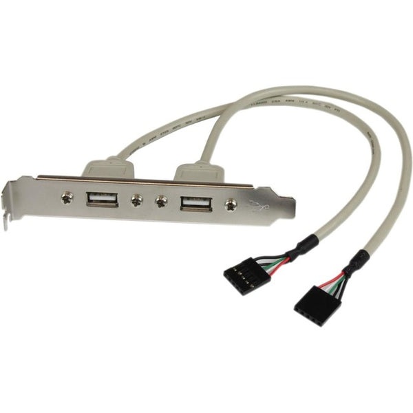 StarTech.com 2 Port USB A Female Slot Plate Adapter - American Tech Depot