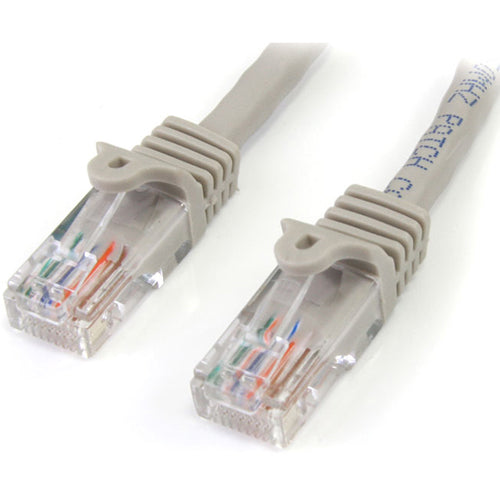 StarTech.com 1 ft Gray Snagless Cat5e UTP Patch Cable - American Tech Depot