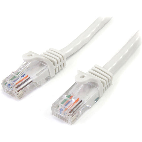 StarTech.com 3 ft White Snagless Cat 5e UTP Patch Cable - American Tech Depot