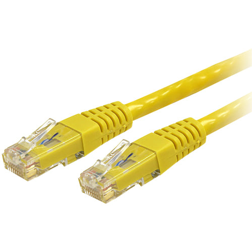 StarTech.com 8ft CAT6 Ethernet Cable - Yellow Molded Gigabit CAT 6 Wire - 100W PoE RJ45 UTP 650MHz - Category 6 Network Patch Cord UL-TIA - American Tech Depot