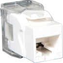 Tripp Lite Cat6 - Cat5e Keystone Jack, 180-Degree Toolless - RJ-45, cat5e cat6 UTP - 110 IDC RJ45 WHITE TAA-GSA - American Tech Depot