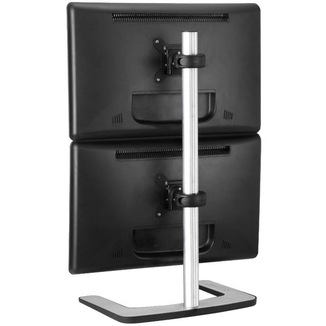 Atdec dual stack or single monitor desk mount - Freestanding base - Loads up to 26.5lb flat or 20lb curved - VESA 75x75, 100x100