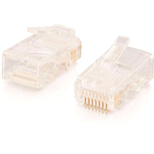 C2G RJ45 Cat5 8 x 8 Modular Plug for Round Stranded Cable - 100pk - American Tech Depot