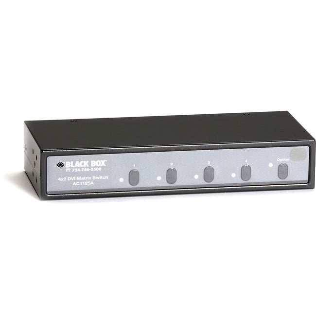 Black Box 4x2 DVI Matrix Switch with Audio and RS-232 Control