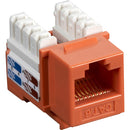 Black Box CAT6 Value Line Keystone Jack, Orange, 25-Pack - American Tech Depot