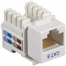 Black Box CAT6 Value Line Keystone Jack, White, 25-Pack - American Tech Depot