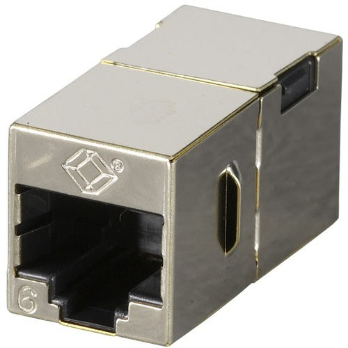 Black Box CAT6 Coupler - Shielded, Straight-Pin, Office Silver, 10-Pack - American Tech Depot