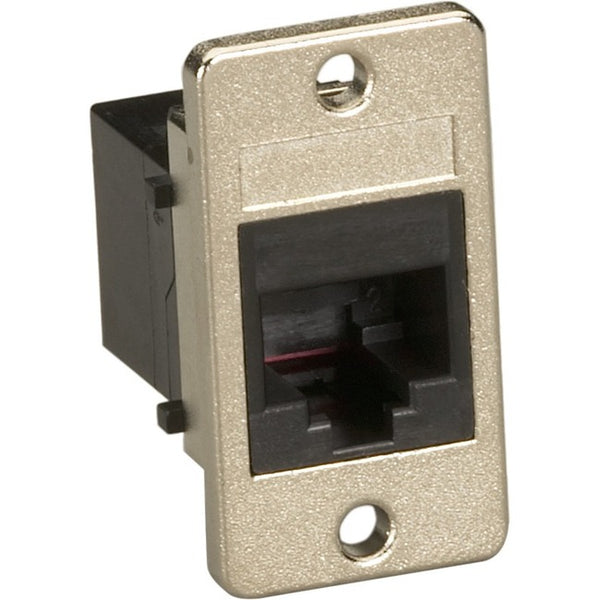 Black Box Panel-Mount Coupler - Unshielded, RJ45, 8-Wire, Black - American Tech Depot
