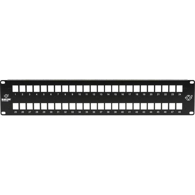 Black Box Multimedia Patch Panel - 2U, 48-Port