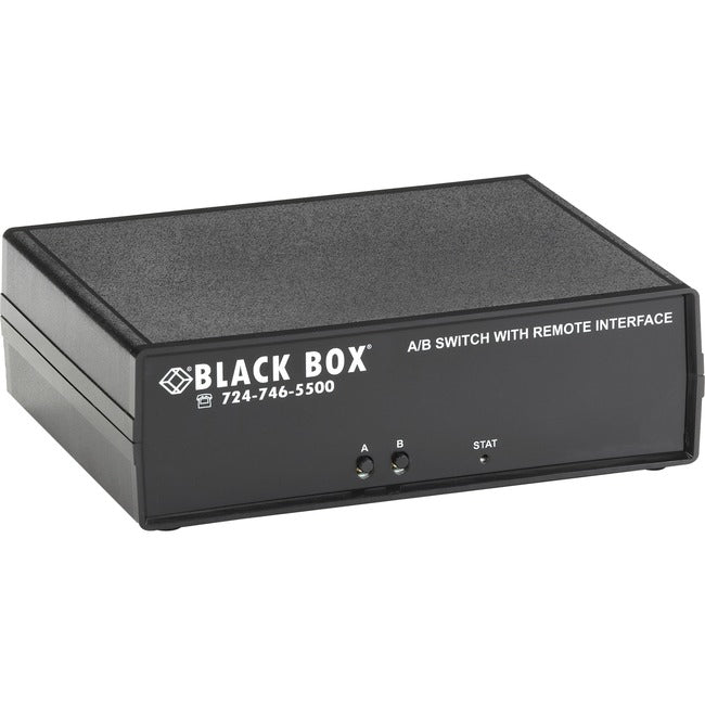 Black Box CAT6 A-B Switch - Latching RJ45 Remote Control, Dry Contact