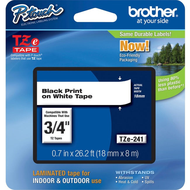 Brother P-Touch TZe Flat Surface Laminated Tape - American Tech Depot