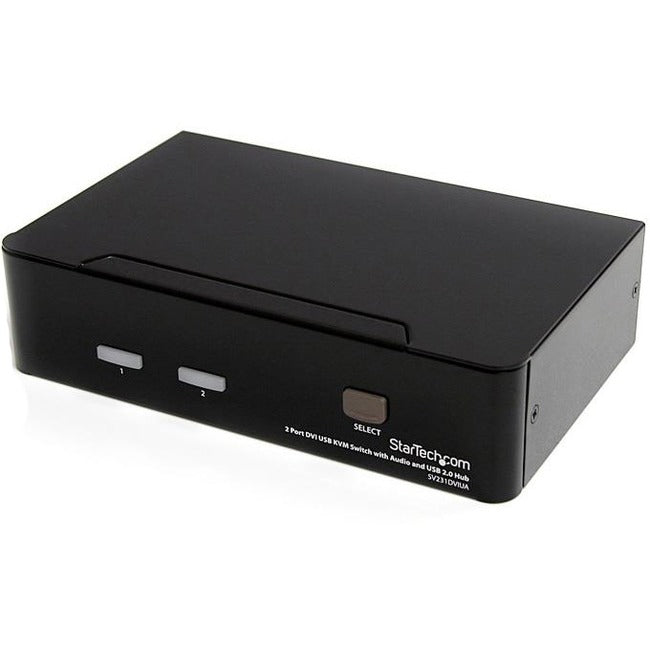 StarTech.com StarTech.com 2 Port DVI + USB KVM Switch with Audio - KVM switch - USB 2.0 Hub - 2 ports - 1 local user - 1U