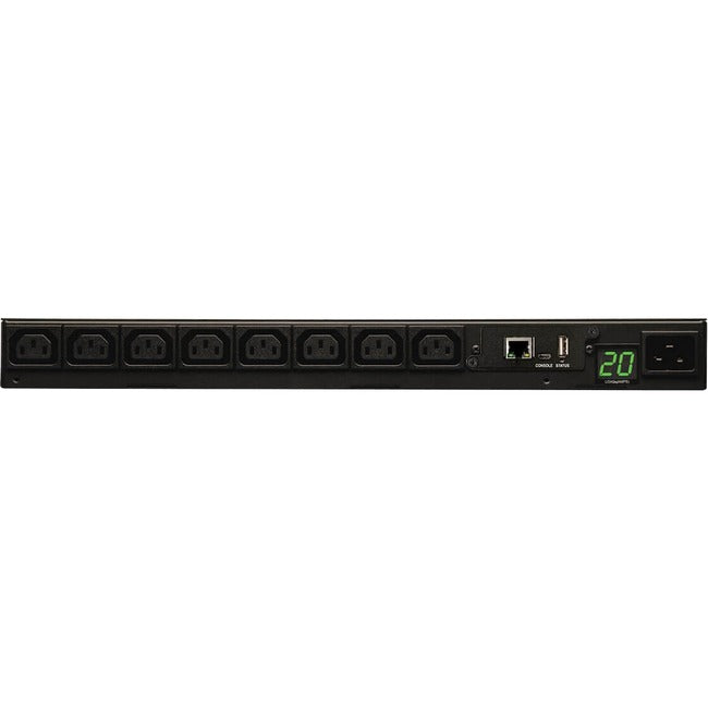 Tripp Lite PDU Monitored 208V-240V 20A C13 8 Outlet L6-20P Horizontal 1URM TAA - American Tech Depot