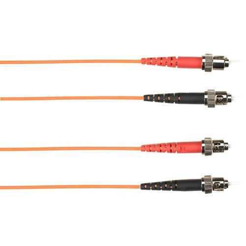 Black Box 1-m, ST-ST, 62.5-Micron, Multimode, PVC, Orange Fiber Optic Cable - American Tech Depot