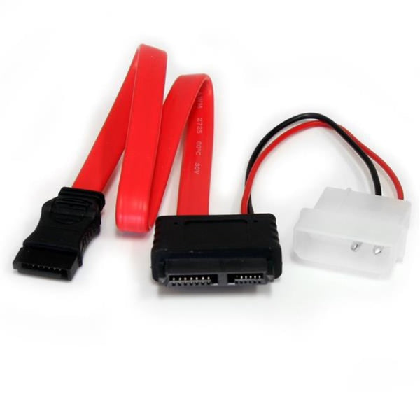 StarTech.com 12in Slimline SATA to SATA w- LP4 Adapter - American Tech Depot