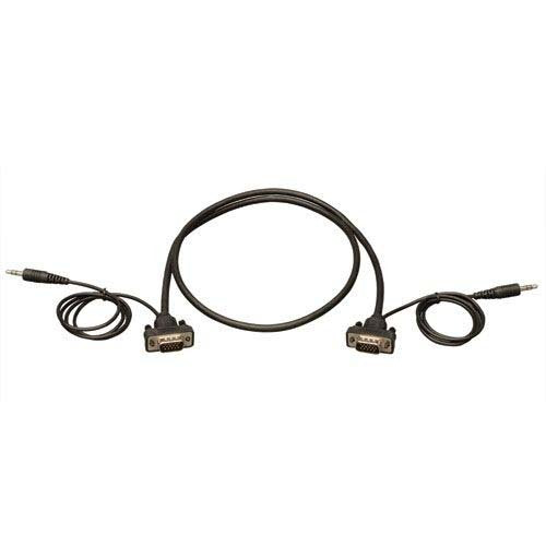 Tripp Lite 6ft VGA Coax Monitor Cable Low Profile with Audio and RGB High Resolution HD15 3.5mm M-M 6' - American Tech Depot